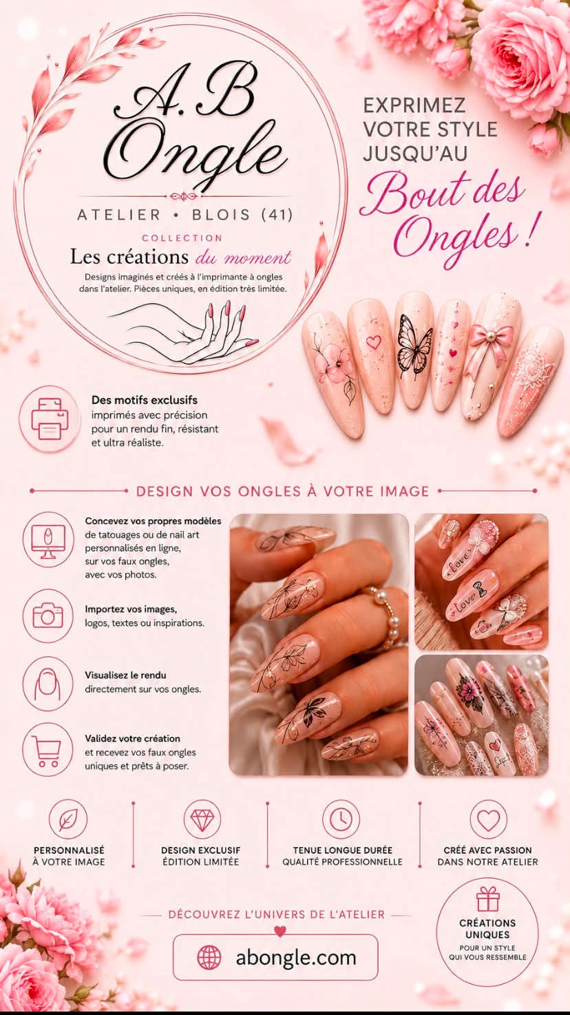 Amandine, créatrice d'A.B Ongle, dans son atelier à Blois